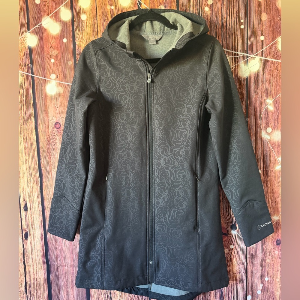 Cloudveil Soft Shell Black Patterned Coat